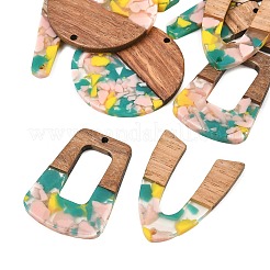 Pendentifs en bois de noyer et résine transparente&nbsp;WD-CBA583A-10