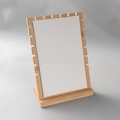 Бамбуковые стенды-органайзеры для ожерелья с наклонной спинкой&nbsp;NDIS-WH0022-01A