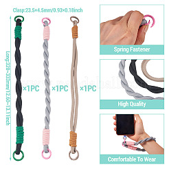 3 шт. 3 стиля полиэстеровый шнур для телефона ремешок на руку цепи&nbsp;AJEW-TA0002-62A