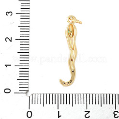 Латунные микропроволочные кубические циркониевые подвески из эмали&nbsp;LS-KK-D354-06G-B