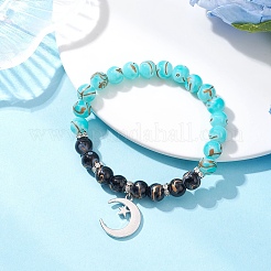 Круглый стеклянный бисер браслеты простирания&nbsp;BJEW-JB12647