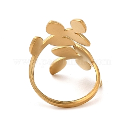 Ионное покрытие (ip) 304 нержавеющая сталь открытые манжетные кольца компоненты RJEW-Z015-06G