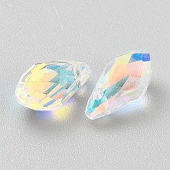 Perles en verre electroplate transparent &nbsp;EGLA-WH0001-15B