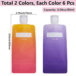 12 Stück 2 Farben Plastikreisetaschen&nbsp;ABAG-GF0001-50