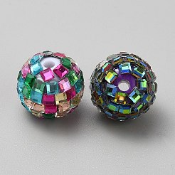 Perles acryliques opaques&nbsp;OACR-WH0001-11B