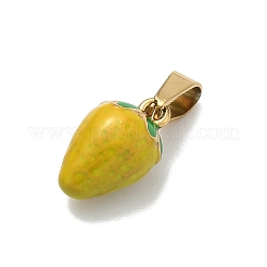 Подвески в виде фруктов и овощей из нержавеющей стали 304 с эмалированным покрытием&nbsp;STAS-F336-02G-G