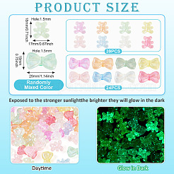 63 шт. 2 вида светящихся прозрачных акриловых бусин MACR-TA0002-22