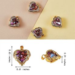 4шт латунные подвески со стразами KK-SZ0005-34