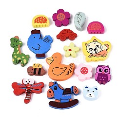 Набивные бусины из натурального клена WOOD-N019-03