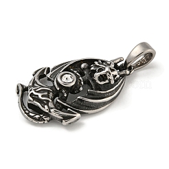 Подвески из хирургической нержавеющей стали 316 с микропаве из кубического циркония STAS-Z073-65AS-01