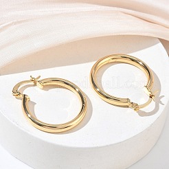 Boucles d'oreilles en laiton de cercle pour les femmes&nbsp;KK-CBA4112-03G