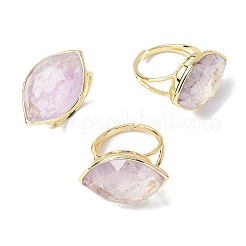 Кольца-манжеты из натурального аметиста с конским глазом RJEW-M076-04G-05