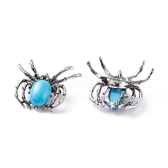 Синтетическая бирюзовая брошь G-A176-C19-1