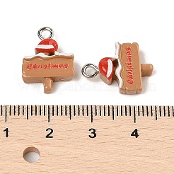 Подвески из непрозрачной смолы на рождественскую тематику RESI-S08-02Q