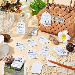 120 шт. 6 стиля День благодарения слова наилучшие пожелания бант печатная бумага спасибо подарочные бирки&nbsp;AJEW-SP0003-63B