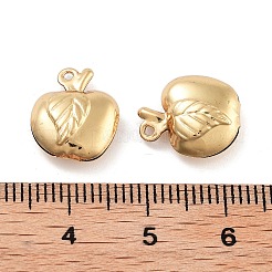316サージカルステンレスペンダント  18KGP本金メッキ  野菜と果物シリーズの魅力  りんご  13x11x5mm  穴：1mm&nbsp;STAS-B072-06G-05