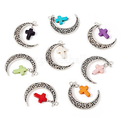 16шт 8 цвета окрашенные подвески из синтетической бирюзы&nbsp;FIND-TA0004-37