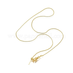 1 мм латунная пшеничная цепочка регулируемые слайдеры ожерелья NJEW-M108-21G