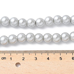 Выпечка окрашены перламутровый стекла жемчужные нити круглый шарик&nbsp;LS-HY-XCP0001-23