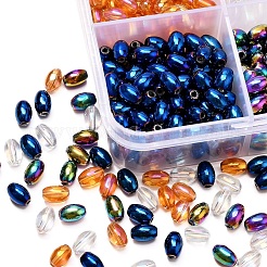 8 нить 4 цвета гальванических стеклянных бусин&nbsp;EGLA-YW0001-37