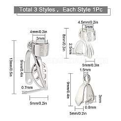 3 шт. 3 стиля 925 серебряных подвески&nbsp;STER-SC0001-14