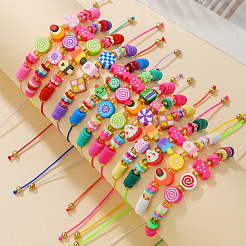 12 шт. браслет из плетеных бусин из полимерной глины&nbsp;FS-WGD3FD0-01