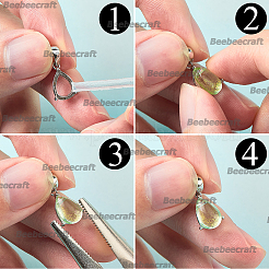 2 шт. подвеска из стерлингового серебра с родиевым покрытием в форме кабошона&nbsp;STER-BBC0008-82