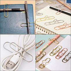12 Stück 4 Stile Stiftclips aus Kohlenstoffstahl/Eisen für Notizbuch&nbsp;FIND-SP0002-97