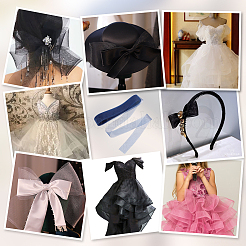 Сетчатая ткань из полиэстера&nbsp;DIY-WH0581-33C