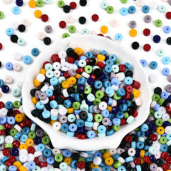 Непрозрачные цветные стеклянные бусины SEED-N007-P4x6mm-B02