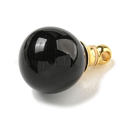 Ciondoli per bottiglie di profumo di ossidiana naturale&nbsp;G-K338-22G-01