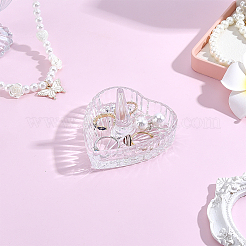 Porte-bagues en verre en forme de cœur&nbsp;AJEW-WH0643-265A