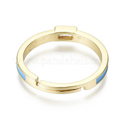 Регулируемые латунные кольца с прозрачным кубическим цирконием RJEW-T016-03G-NF