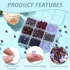 9 стиль стеклянных бусин&nbsp;EGLA-YW0003-83