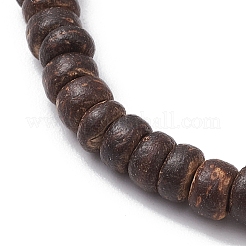 Эластичные браслеты из натуральных кокосовых дисков BJEW-JB10254