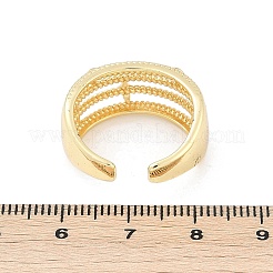 Латунные открытые манжеты для женщин RJEW-R011-05G