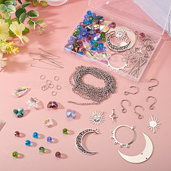 Kits de fabrication d'attrape-soleil étoile lune à faire soi-même&nbsp;DIY-TA0013-80