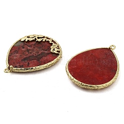 Pendenti tinti di diaspro rosso naturale&nbsp;G-E609-02G-02