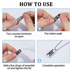 1 комплект из хирургической нержавеющей стали 316 с цепочкой из полых колонн в виде флакона духов с подвеской&nbsp;NJEW-FH0001-28