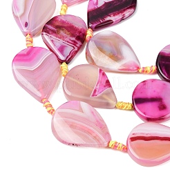 Натуральные полосатые агатовые бусы&nbsp;G-F825-F01-01B