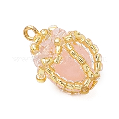 Светящиеся подвески-капли из стеклянных бусин ручной работы&nbsp;PALLOY-MZ00962-02