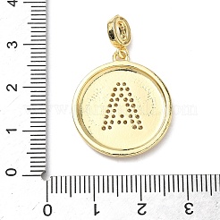 Латунные микропаве прозрачные подвески с фианитом&nbsp;KK-L253-17G