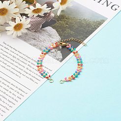 Латунные эмалевые цепи ручной работы&nbsp;AJEW-JB00997