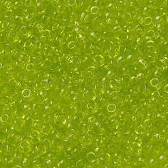 MIYUKIラウンドロカイユビーズ  日本製シードビーズ  （rr143)透過シャルトルーズ  8/0  3mm  穴：1mm  約422~455PCS /ボトル  10 G /ボトル&nbsp;SEED-JP0009-RR0143