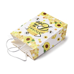Прямоугольные бумажные пакеты с пчелиной тематикой CARB-F012-02C