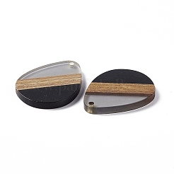 Pendentifs en résine opaque et bois de noyer&nbsp;RESI-M027-04H