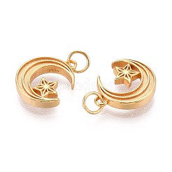 925 серебряная луна со звездными подвесками STER-N016-93G