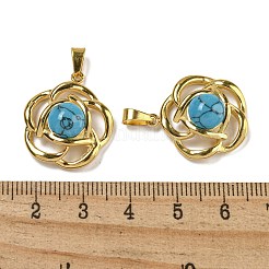 Синтетические бирюзовые подвески&nbsp;STAS-U024-15G-06