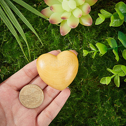 Decorazioni espositive a forma di cuore in legno di sandalo&nbsp;AJEW-WH20054-222A