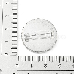 アイアン製ブローチパーツ  真鍮製トレイ付き  フラットラウンド  銀  26mm  ピン：0.8mm  トレイ：25mm&nbsp;IFIN-G051-S